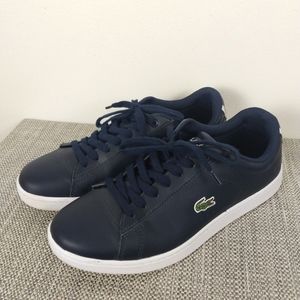 Izod Lacoste navy leather sneakers